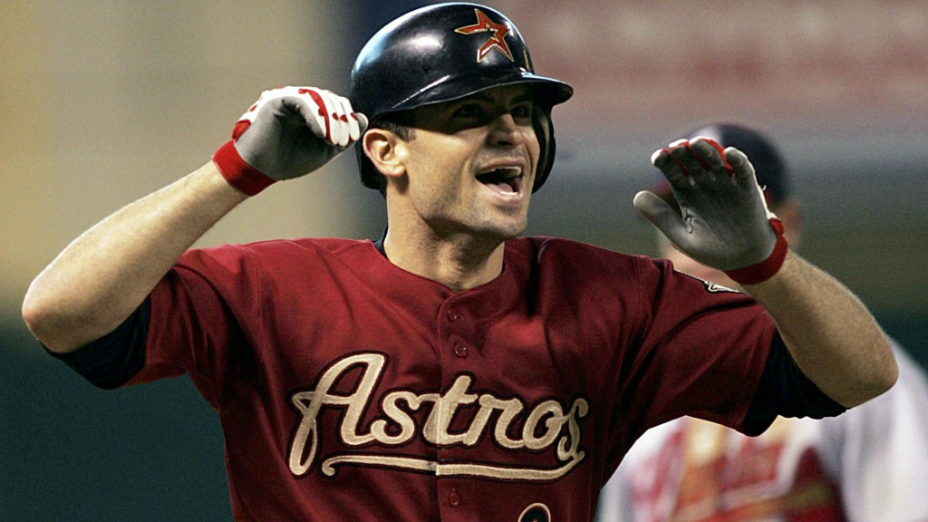 Chris Burke after winning the NLDS in the 18th inning.