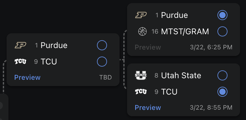 Midwest Round of 34 - Purdue v. TCU