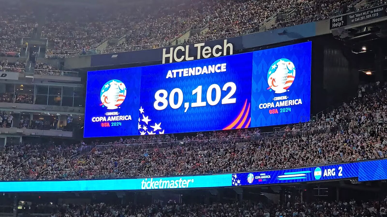 The attendance for the Copa America Final at Hard Rock Stadium in Miami.